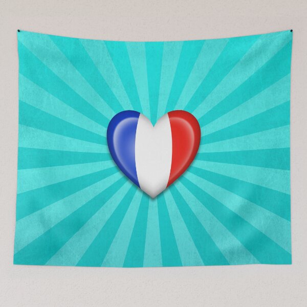 Item preview, French Heart Flag designed and sold by JeffBartels.