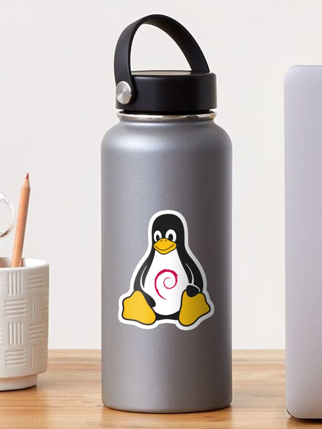 Thumbnail 1 of 3, Sticker, Tux debian designed and sold by adamsinger77.