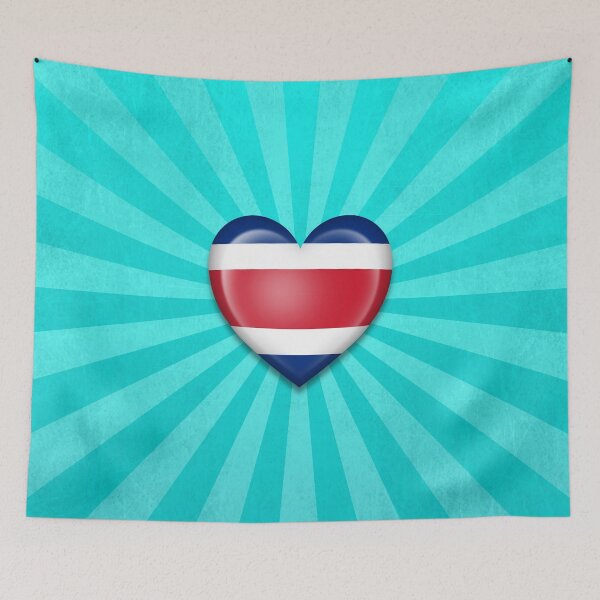 Aperçu de l'œuvre Drapeau du cœur du Costa Rica créée et vendue par JeffBartels.