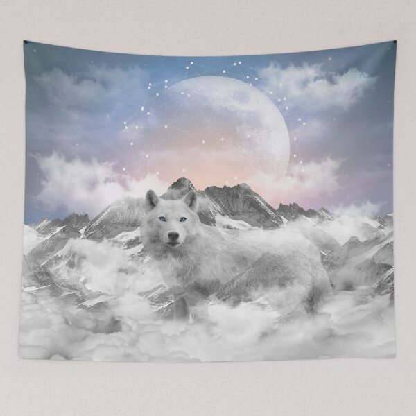 Item preview, The Soul That Sees Beauty (Winter Moon / Wolf Spirit) designed and sold by soaringanchor.