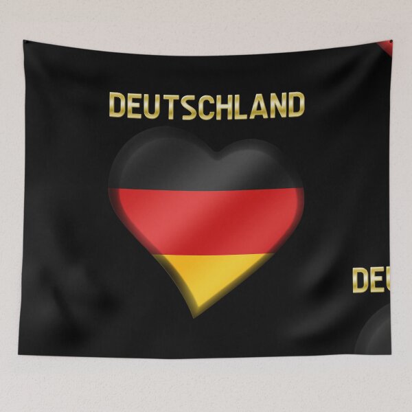 Item preview, Deutschland - German Flag Heart & Text - Metallic designed and sold by Graphix.
