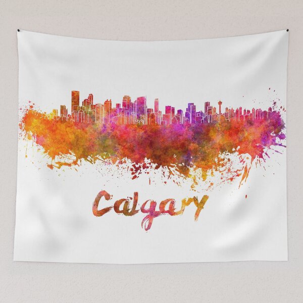 Item preview, Calgary skyline in watercolor designed and sold by paulrommer.