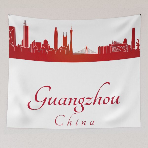 Item preview, Guangzhou skyline in red designed and sold by paulrommer.