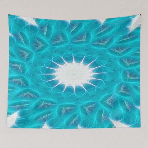 Item preview, Cyan Glow Kaleidoscope 9 designed and sold by TravelPhotoArt.