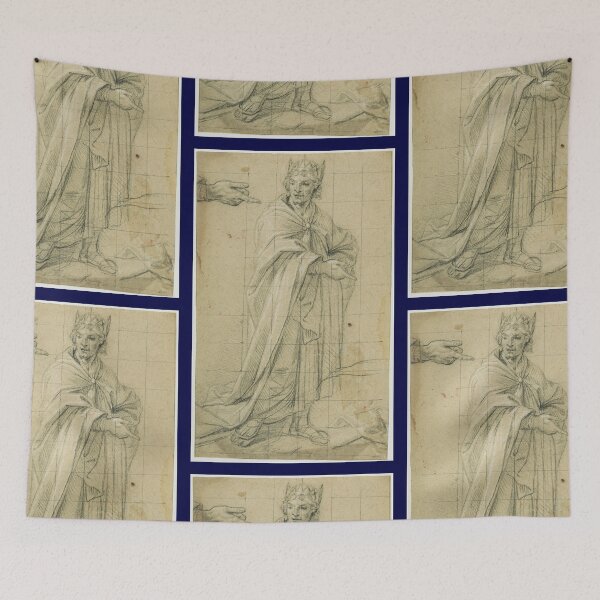 Item preview, Medieval King drawing designed and sold by Vintage Designs +.