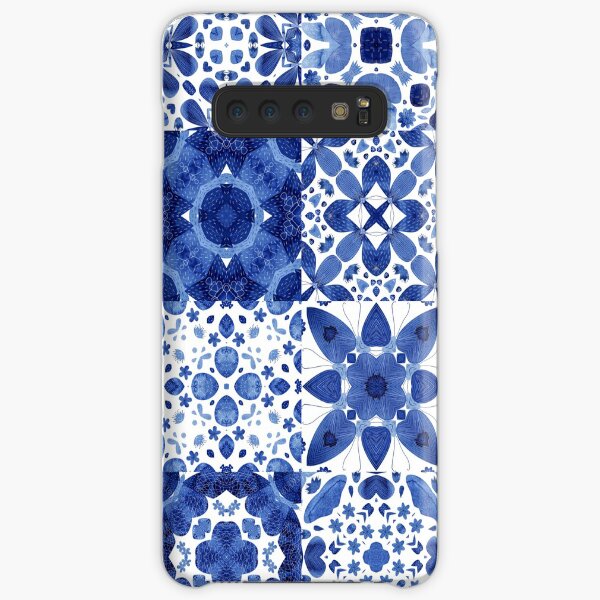 Indigo Watercolor Tiles Samsung Galaxy Snap Case