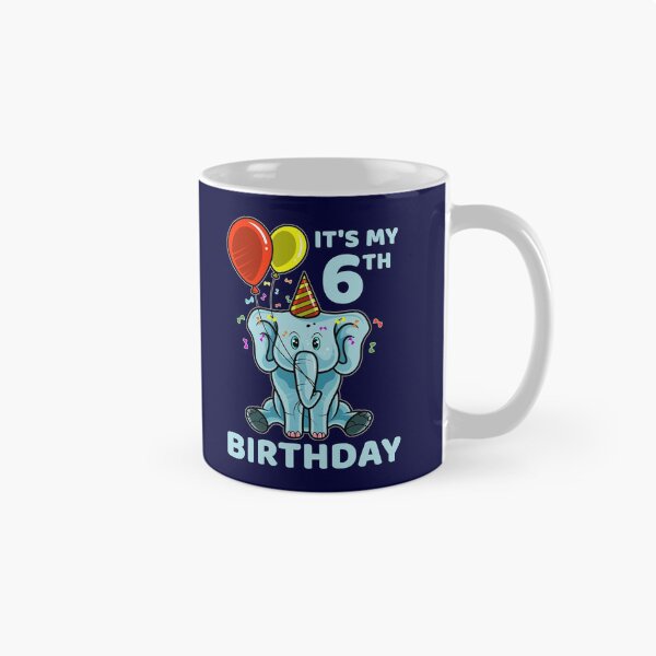 Item preview, Cute 6th Sixth Birthday Elephant designed and sold by highparkoutlet.