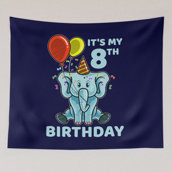 Item preview, Cute 8th Eighth Birthday Elephant designed and sold by highparkoutlet.