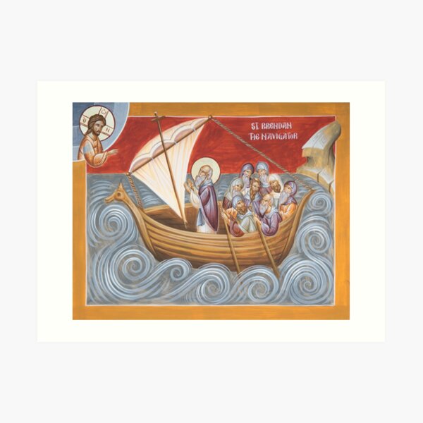St Brendan the Navigator Art Print