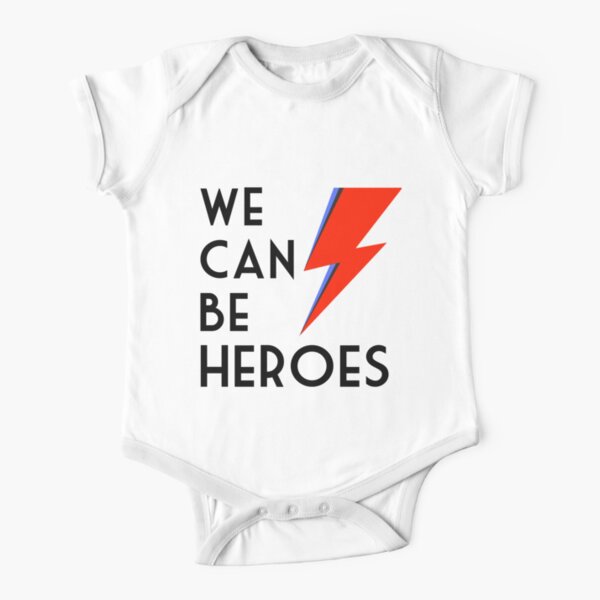 We can be heroes Short Sleeve Baby One-Piece