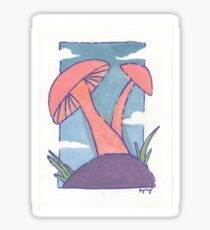 Posca Mushrooms Sticker