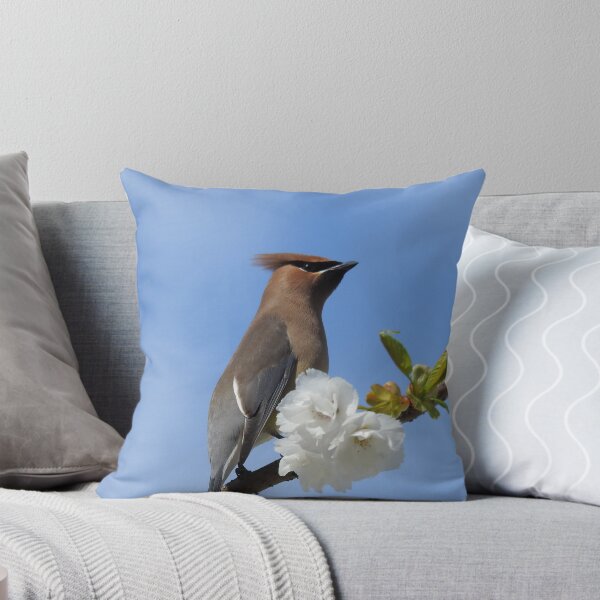 Item preview, Waxwing in flowered tree designed and sold by RichImage.