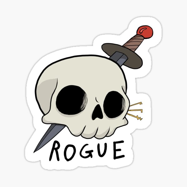 Rogue Skull D&D Class Sticker