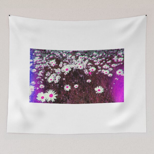 Item preview, Psychedelic Trippy Blue and Pink Daisies designed and sold by msangiemoon.