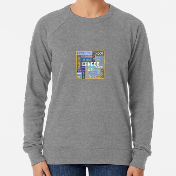 Cancer the Crab Zodiac Sign Lightweight Sweatshirt