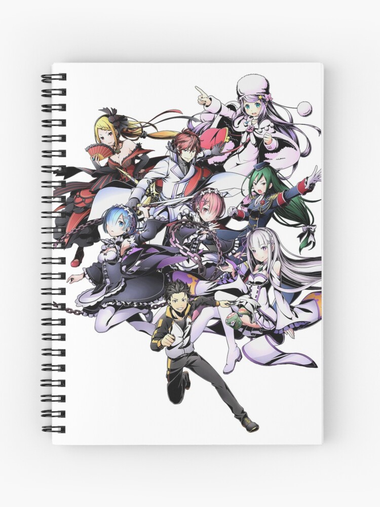 Re Zero Character Mashup Anime Re Zero Spiral Notebook By Shizazzi Redbubble