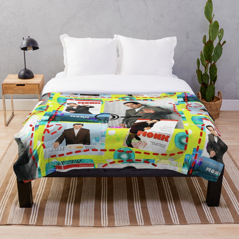 Monk Detective Adrian Monk TV homage Throw Blanket