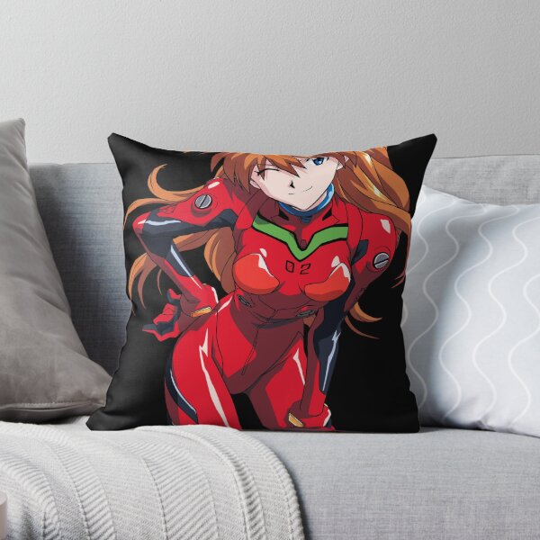 Asuka Neon Genesis Evangelion Anime Girl Pillows And Cushions Redbubble 8560