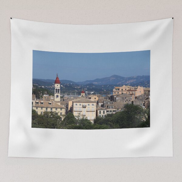 Item preview, Saint Spyridon church tower Corfu town cityscape Greece  designed and sold by goceris.