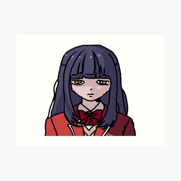 Mad Anime Girl Wall Art Redbubble - mad black haired anime girl jpg roblox