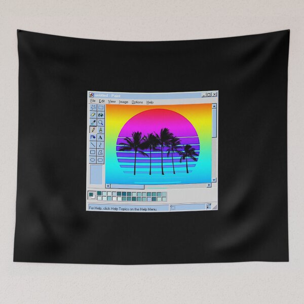 Item preview, Paint Window Aesthetic T- design Gift Retro Wave Sunset graphic designed and sold by D-C-Designs.
