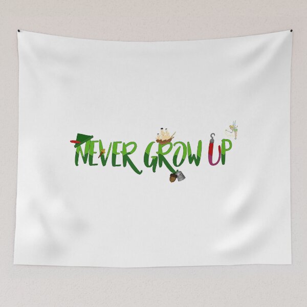 Item preview, NEVER GROW UP designed and sold by thimbletinker.