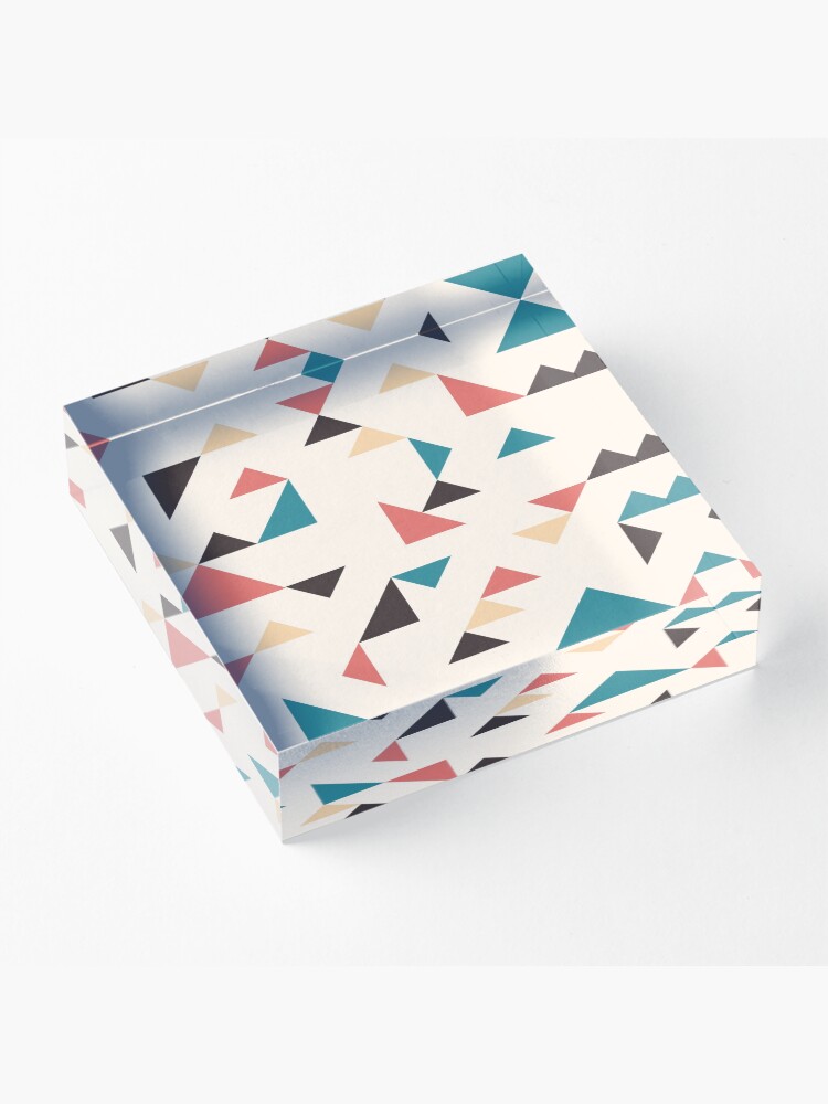 Alternate view of Terrazzo Triangles Acrylic Block
