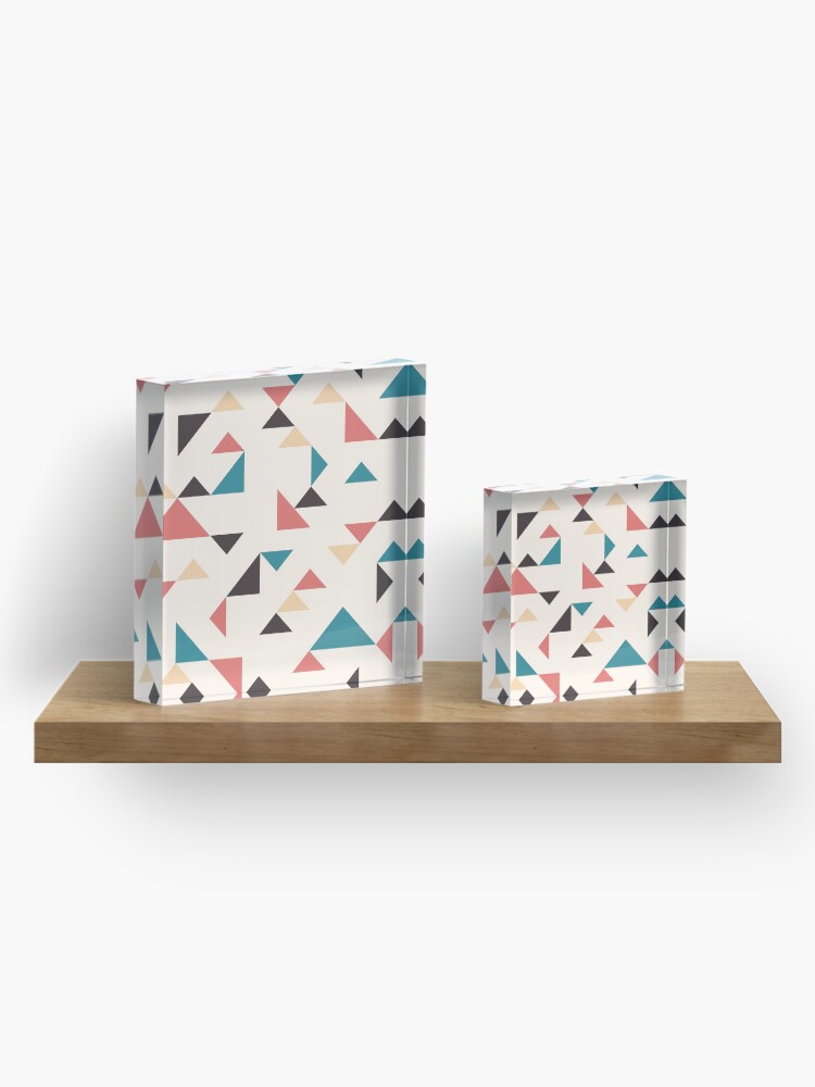 Alternate view of Terrazzo Triangles Acrylic Block
