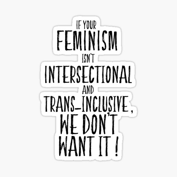 Intersection Trans Inclusive Feminism Sticker For Sale By Blue Jay Art Redbubble 9220