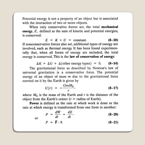 #Calculus-Based #Physics I, Chapter 8 #Formulas, Conservation of #Energy, Part 2 Magnet