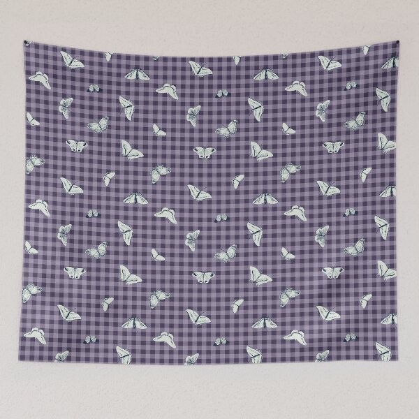 Item preview, Violet quadrille with butterflies designed and sold by AgusCami.