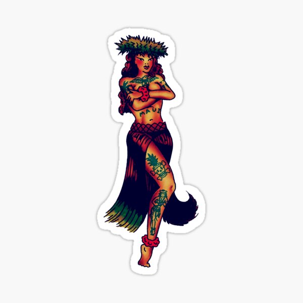 Sticker Pin-up Vahiné