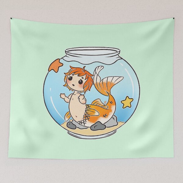 Item preview, Fishbowl Merboy designed and sold by heysoleilart.