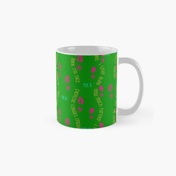 Funny Running Vibes - Green background Classic Mug