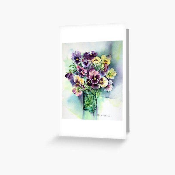 Pansies Greeting Card