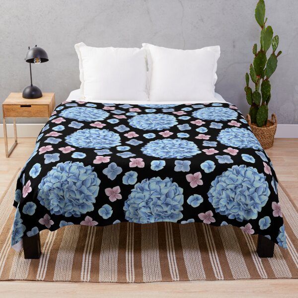 Item preview, Blue Hydrangea Floral Pattern designed and sold by blue-jay-art.