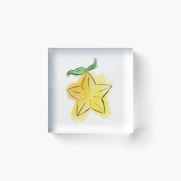 Kingdom hearts watercolour paopu fruit Acrylic Block
