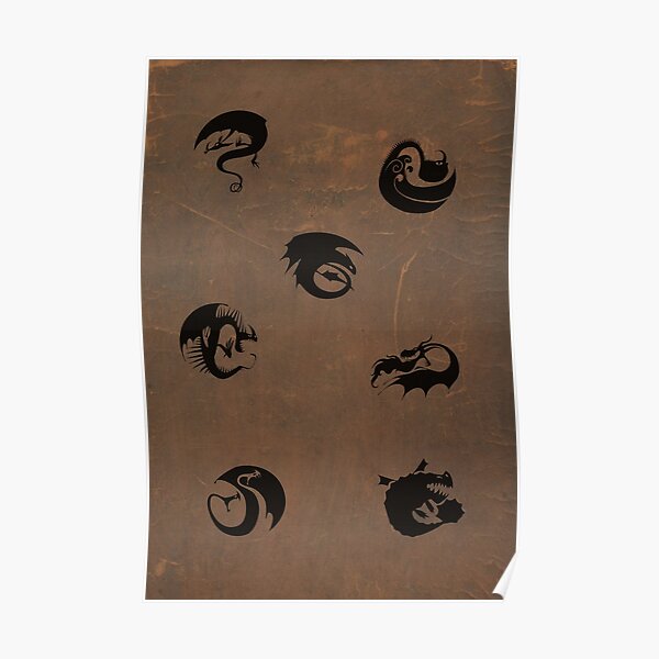 Httyd Dragon Class Symbols Poster