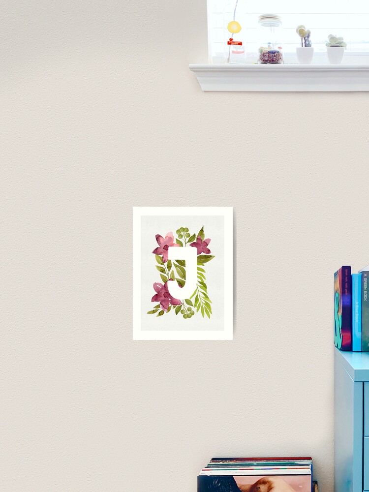 English Alphabet. Letter M. Monogram With Watercolor Floral Design - Pink  Flowers, Grey Leaves. Isolated On White Background. Hand Painting  Illustration. Font For Design, Greeting Cards And Other. Stock Photo,  Picture and
