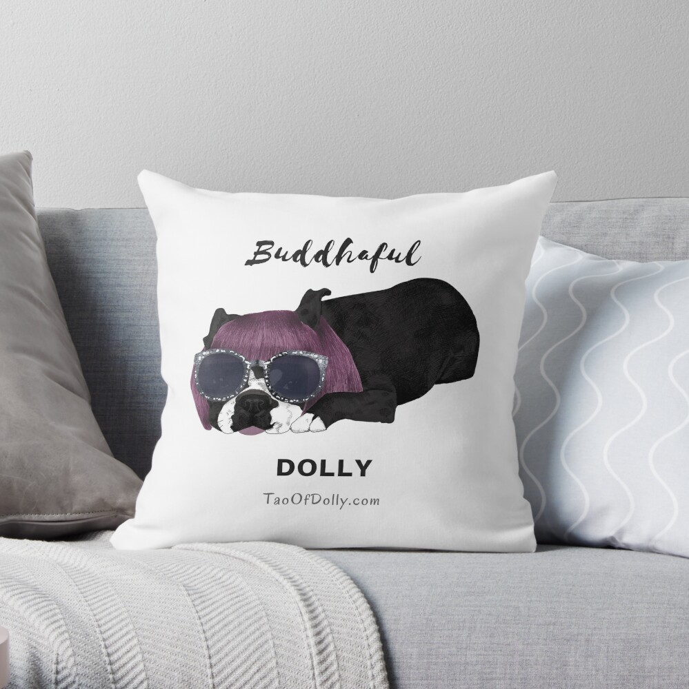 Buddhaful Dolly  Throw Pillow