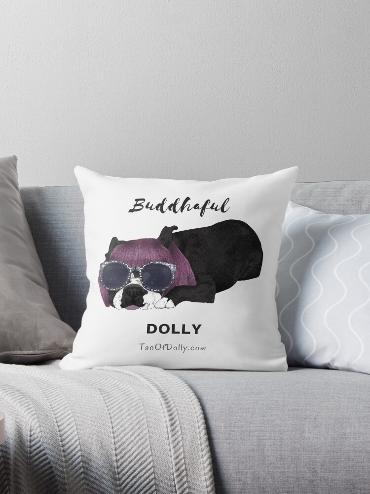 Thumbnail 1 of 4, Pillow, Buddhaful Dolly designed and sold by TaoOfDolly.