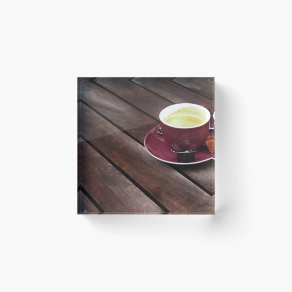 Item preview, Cup of coffee on dark wood designed and sold by FabPosters4Less.