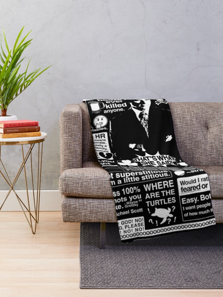Alternate view of The Wise Words of Michael Scott Throw Blanket
