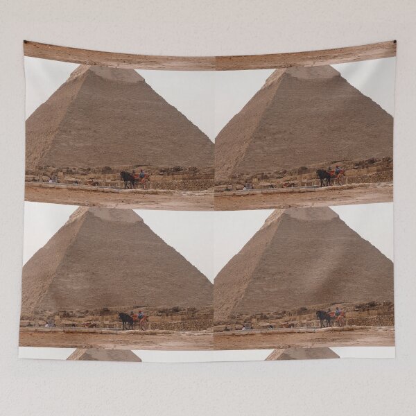 Item preview, Horse-drawn Cart in Front of Egyptian Pyramids designed and sold by FabPosters4Less.