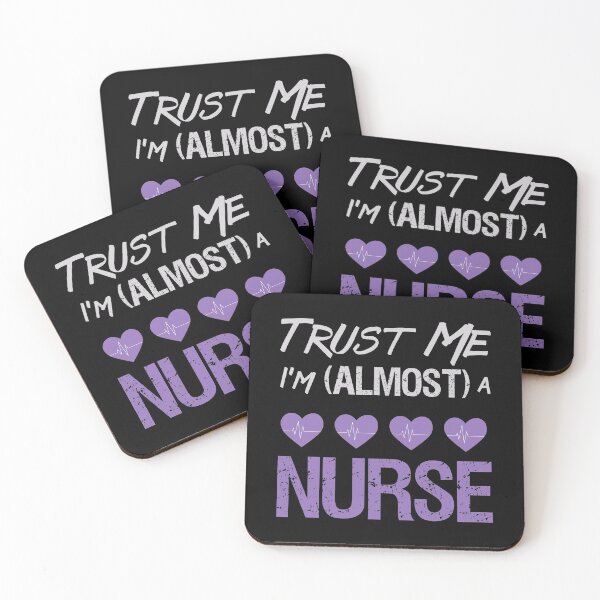 Item preview, Nursing School graphic Trust Me Almost Nurse Heartbeat design designed and sold by CreatedByHeidi.