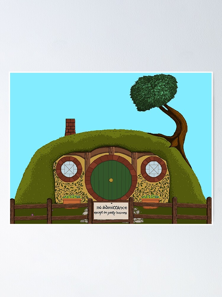 "Bag End in Pixels" Poster by meganglenna Redbubble