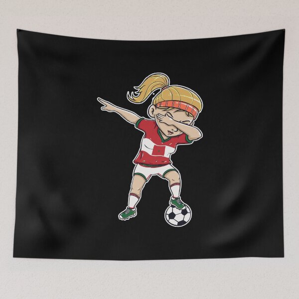 Artikelvorschau, Dabbing Soccer Player Funny Morroco Fan product girl entworfen und verkauft von Pummli.