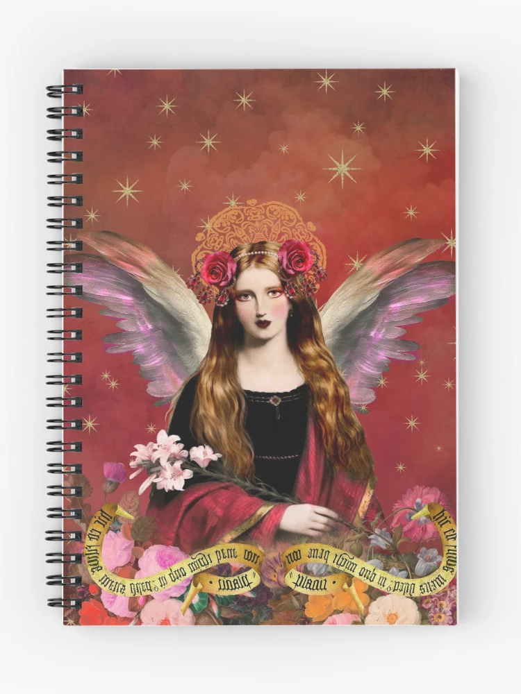 Thumbnail 1 of 3, Journal, Pre Raphaelite Angel In Red designed and sold by Demeters Spring.