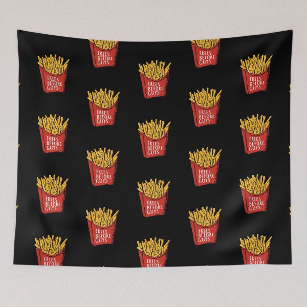 Aperçu de l'œuvre Frites drôles avant l'autocollant de gars | Stickers ordinateur portable féministe créée et vendue par Nada18.