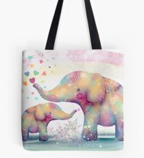 Elefanten-Zuneigung Tote Bag